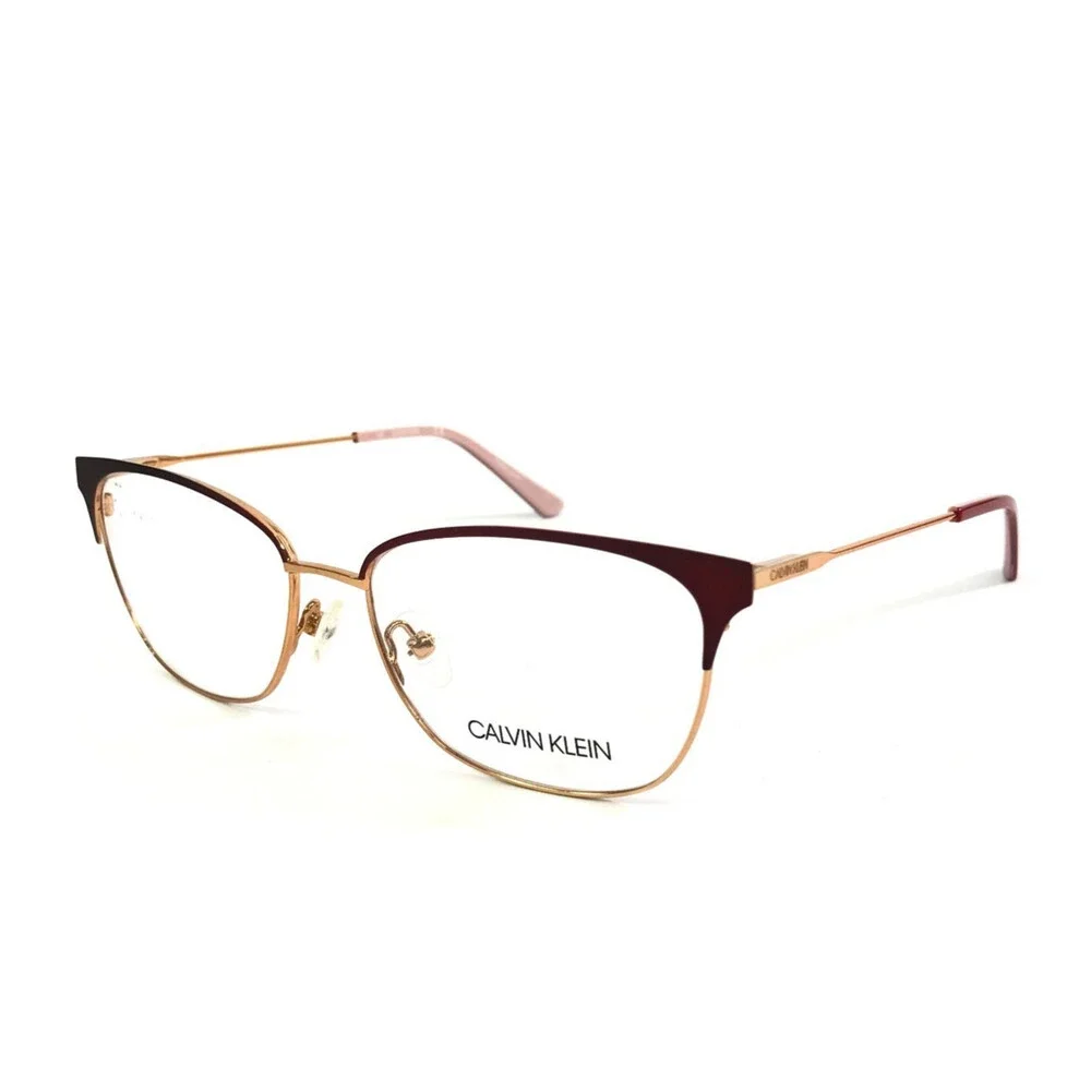 Calvin Klein Eyeglasses Frames CK18108 600 Red Rose Gold Cat Eye 52-15-135